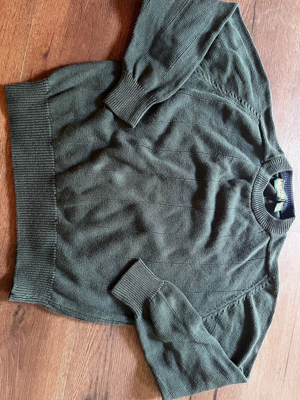 Vintage American Eagle Outfitters Sweater L Dark Green Knit 90s Y2K Grandpa